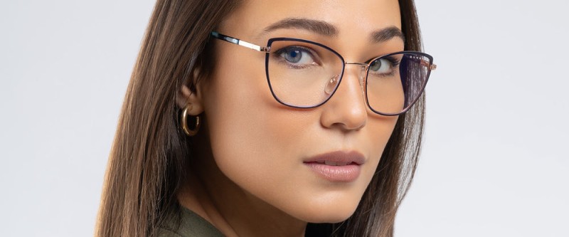 Erika - Prescription - Indigo Gold - Clear