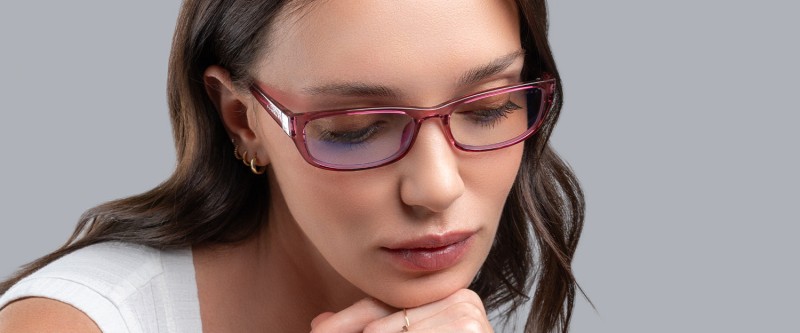 Elin - Prescription - Plum Crystal - Clear