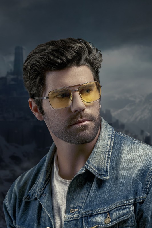 The Witcher, White Wolf - Prescription - Steel/Umber - Amber