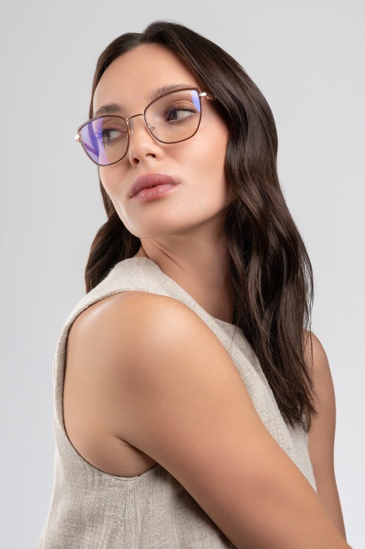 Erika - Prescription - Coffee Gold - Clear Pro