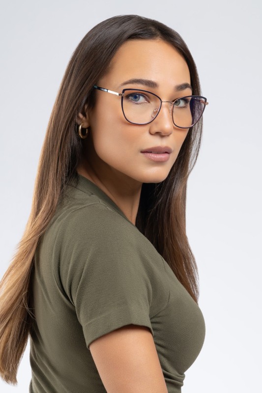 Erika - Prescription - Indigo Gold - Sun