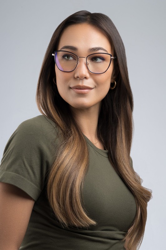 Erika - Prescription - Indigo Gold - Amber Max